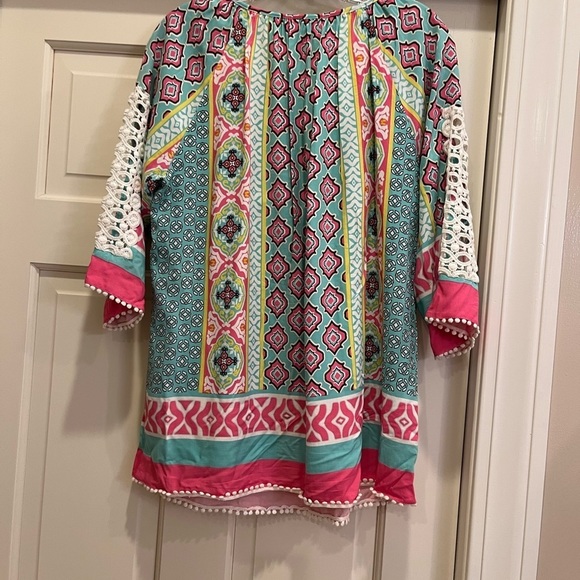 𝅺Pink and green tunic, Multiples, size PM. Perfect condition. - Picture 3 of 6